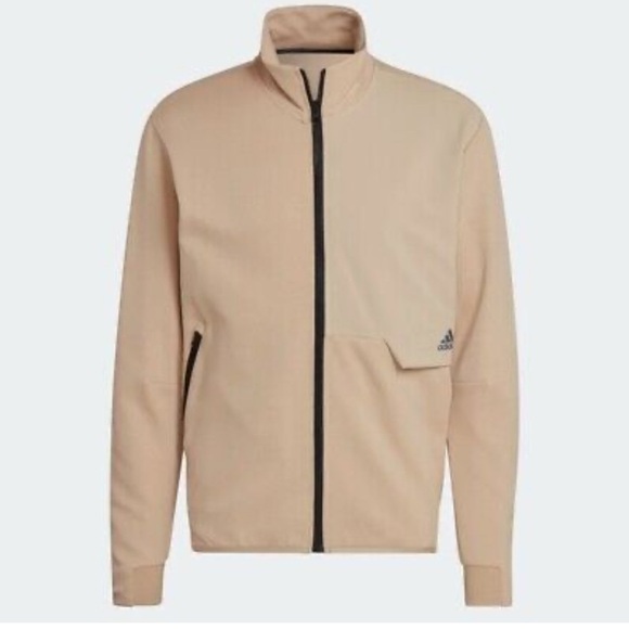 Adidas HK4498 4CMTE Track Zip Top Light Windbreaker Jacket Magic Tan (M - Picture 4 of 11